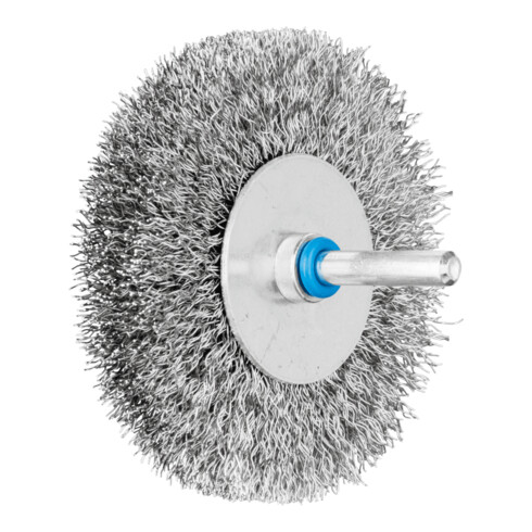 PFERD TOOLS Rundbürste ungezopft RBU Ø80x15 mm Schaft-Ø6 mm Edelstahl-Draht-Ø0,30