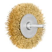 PFERD TOOLS Rundbürste ungezopft RBU Ø80x15 mm Schaft-Ø6 mm Messing-Draht-Ø0,30