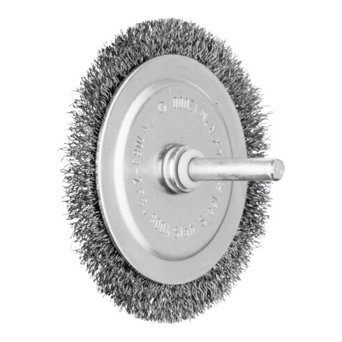 PFERD TOOLS Rundbürste ungezopft RBU Ø80x4 mm Schaft-Ø6 mm Stahl-Draht-Ø0,20
