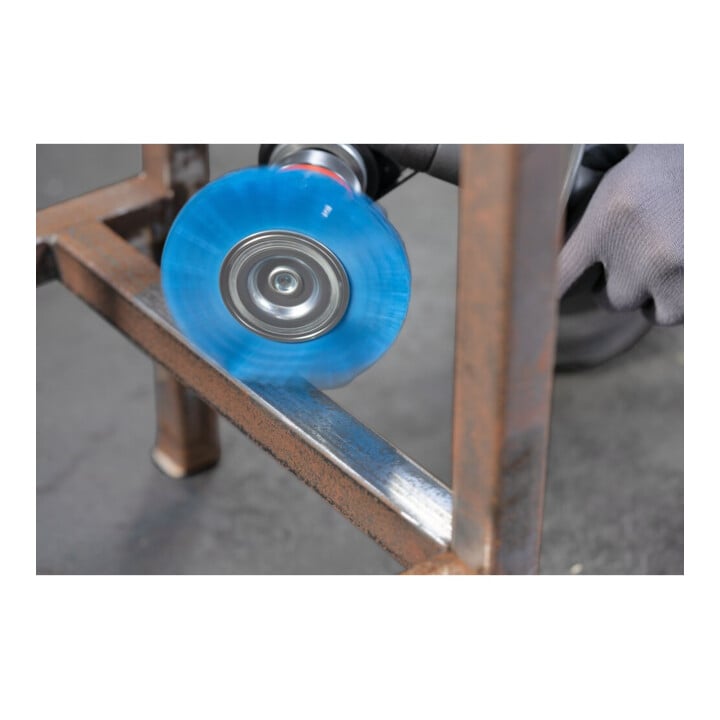 PFERD TOOLS Rundbürste ungezopft RBU Ø 100mm Schaft-Ø 6 mm BLUE-Filament-Ø 1,10mm Korn 180 Bohrmaschinen