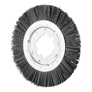 PFERD TOOLS Rundbürste ungezopft RBU Ø 200x13x50,8 mm Bohrung Keramik-Filament-Ø 1,10mm Korn 120 stationär