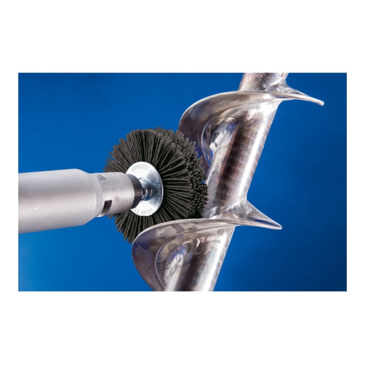 PFERD TOOLS Rundbürste ungezopft RBU Ø 70x8 mm Schaft-Ø 6 mm Keramik-Filament-Ø 0,55 mm Korn 120