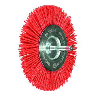 PFERD TOOLS Rundbürste ungezopft RBU Ø100mm Schaft-Ø 6 mm RED-Filament-Ø 1,27 Korn 80 Bohrmaschinen