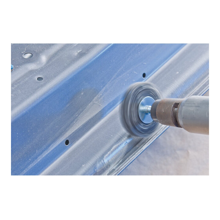 PFERD TOOLS Rundbürste ungezopft RBU Ø100x10mm Schaft-Ø6 mm Stahl-Draht-Ø0,30