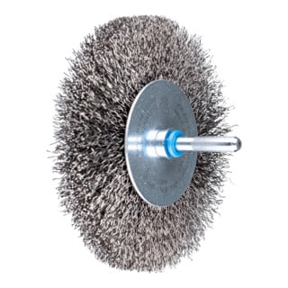 PFERD TOOLS Rundbürste ungezopft RBU Ø100x15 mm Schaft-Ø6 mm Edelstahl-Draht-Ø0,30