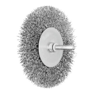 PFERD TOOLS Rundbürste ungezopft RBU Ø100x15 mm Schaft-Ø6 mm Stahl-Draht-Ø0,30