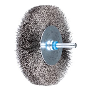 PFERD TOOLS Rundbürste ungezopft RBU Ø100x20mm Schaft-Ø6 mm Edelstahl-Draht-Ø0,20