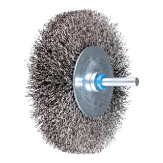 PFERD TOOLS Rundbürste ungezopft RBU Ø100x20mm Schaft-Ø6 mm Edelstahl-Draht-Ø0,30