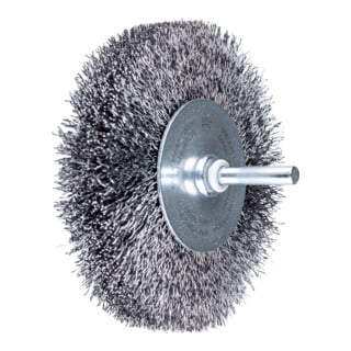 PFERD TOOLS Rundbürste ungezopft RBU Ø100x20mm Schaft-Ø6 mm Stahl-Draht-Ø0,30