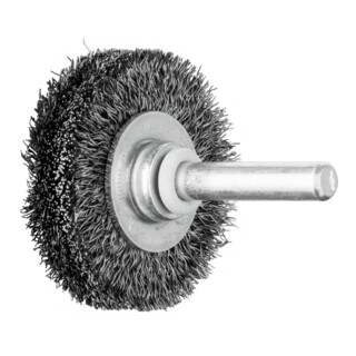 PFERD TOOLS Rundbürste ungezopft RBU Ø40x9 mm Schaft-Ø6 mm Stahl-Draht-Ø0,20