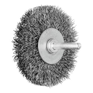 PFERD TOOLS Rundbürste ungezopft RBU Ø70x10mm Schaft-Ø6 mm Stahl-Draht-Ø0,30