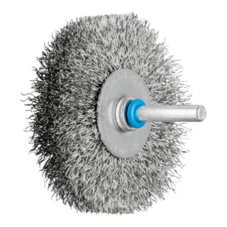 PFERD TOOLS Rundbürste ungezopft RBU Ø70x15 mm Schaft-Ø6 mm Edelstahl-Draht-Ø0,30