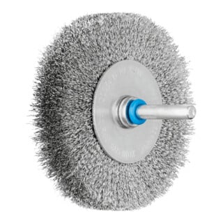 PFERD TOOLS Rundbürste ungezopft RBU Ø80x15 mm Schaft-Ø6 mm Edelstahl-Draht-Ø0,15