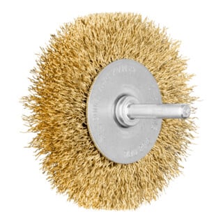 PFERD TOOLS Rundbürste ungezopft RBU Ø80x15 mm Schaft-Ø6 mm Messing-Draht-Ø0,30