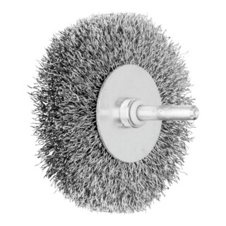 PFERD TOOLS Rundbürste ungezopft RBU Ø80x15 mm Schaft-Ø6 mm Stahl-Draht-Ø0,30