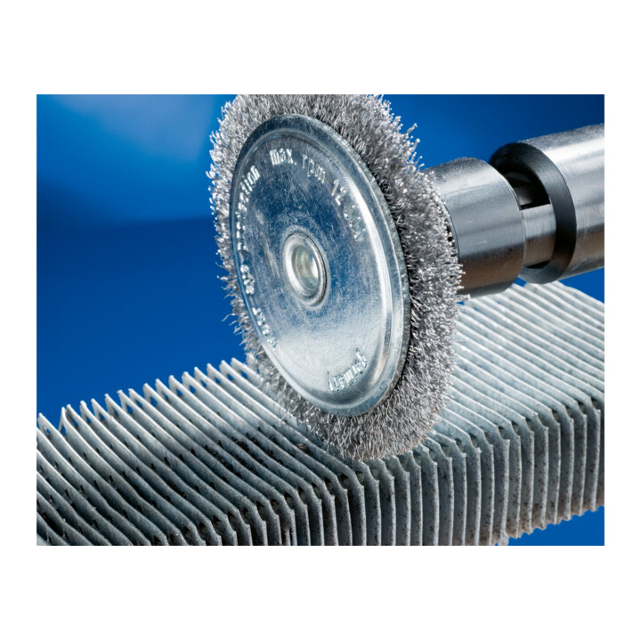PFERD TOOLS Rundbürste ungezopft RBU Ø80x4 mm Schaft-Ø6 mm Stahl-Draht-Ø0,20