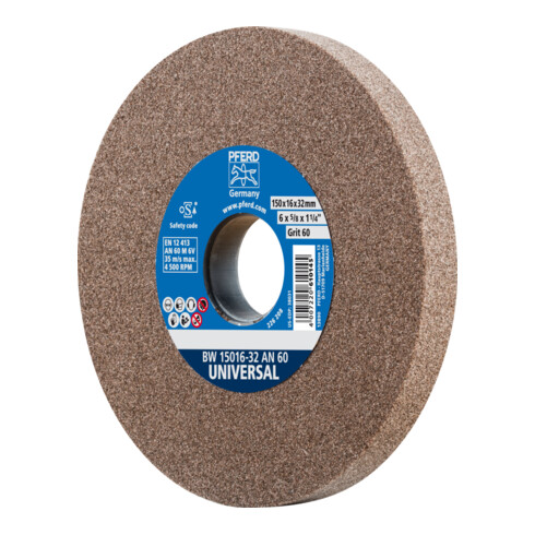 PFERD TOOLS Schleifbockscheibe Ø 150x16 mm Bohrung-Ø 32 mm A60 für universelle Schleifaufgaben