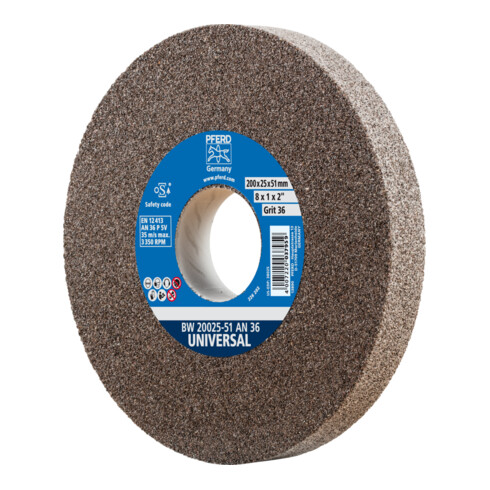 PFERD TOOLS Schleifbockscheibe Ø 200x25 mm Bohrung-Ø 51 mm A36 für universelle Schleifaufgaben