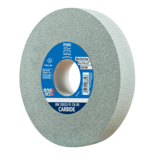 PFERD TOOLS Schleifbockscheibe Ø 200x32 mm Bohrung-Ø 51 mm SiC80 für harte Materialien z.B. Hartmetall