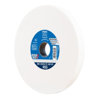 PFERD TOOLS Schleifbockscheibe Ø 200x20mm Bohrung-Ø 51 mm A60 zum Schärfen von HSS-Bohrern