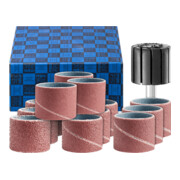 PFERD TOOLS Schleifhülsen-Set 13-tlg. Korund Ø 22x20mm A60,80,150,240 mit Halter Schaft-Ø 6 mm
