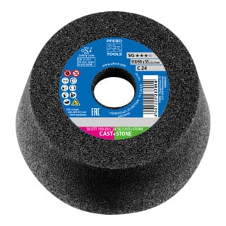 PFERD TOOLS Schleiftopf ETT 110x20x22,23 mm C24 Leistungslinie SG CAST+STONE für Guss/Stein