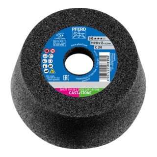 PFERD TOOLS Schleiftopf ETT 110x20x22,23 mm C24 Leistungslinie SG CAST+STONE für Guss/Stein