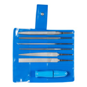 PFERD TOOLS Schlüsselfeilen-Set mit Schnellspannheft 7-tlg. 100mm Hieb 2 für filigrane Feilarbeiten