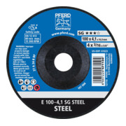 PFERD TOOLS Schruppscheibe E 100x4,1x16 mm Leistungslinie SG STEEL für Stahl
