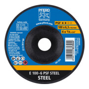 PFERD TOOLS Schruppscheibe E 100x6,3x16 mm Universallinie PSF STEEL für Stahl