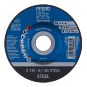 PFERD TOOLS Schruppscheibe E 115x4,1x22,23 mm Leistungslinie SG STEEL für Stahl