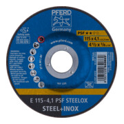 PFERD TOOLS Schruppscheibe E 115x4,1x22,23 mm Universallinie PSF STEELOX für Stahl/Edelstahl