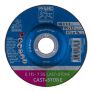 PFERD TOOLS Schruppscheibe E 115x7,2x22,23 mm Leistungslinie SG CAST+STONE für Guss/Stein