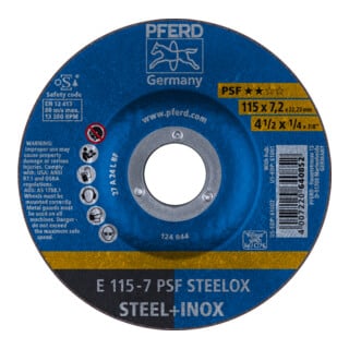 PFERD TOOLS Schruppscheibe E 115-7 PSF STEELOX