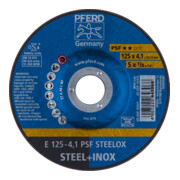 PFERD TOOLS Schruppscheibe E 125x4,1x22,23 mm Universallinie PSF STEELOX für Stahl/Edelstahl