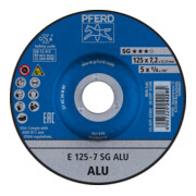 PFERD TOOLS Schruppscheibe E 125x7,2x22,23 mm Leistungslinie SG ALU für Alu