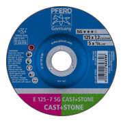 PFERD TOOLS Schruppscheibe E 125x7,2x22,23 mm Leistungslinie SG CAST+STONE für Guss/Stein (2)
