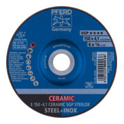 PFERD TOOLS Schruppscheibe E 150x4,1x22,23 mm CERAMIC Leistungslinie SG STEELOX für Stahl/Edelstahl
