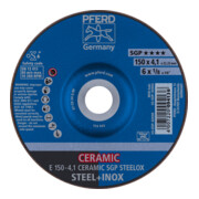 PFERD TOOLS Schruppscheibe E 150x4,1x22,23 mm CERAMIC Leistungslinie SG STEELOX für Stahl/Edelstahl