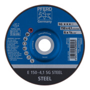 PFERD TOOLS Schruppscheibe E 150x4,1x22,23 mm Leistungslinie SG STEEL für Stahl