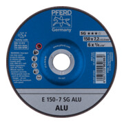 PFERD TOOLS Schruppscheibe E 150x7,2x22,23 mm Leistungslinie SG ALU für Alu