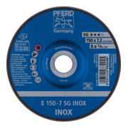 PFERD TOOLS Schruppscheibe E 150x7,2x22,23 mm Leistungslinie SG INOX für Edelstahl
