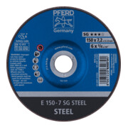 PFERD TOOLS Schruppscheibe E 150x7,2x22,23 mm Leistungslinie SG STEEL für Stahl