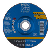 PFERD TOOLS Schruppscheibe E 150x7,2x22,23 mm Universallinie PSF STEELOX für Stahl/Edelstahl