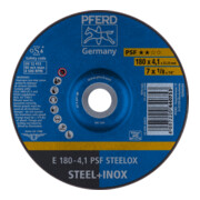 PFERD TOOLS Schruppscheibe E 180x4,1x22,23 mm Universallinie PSF STEELOX für Stahl/Edelstahl