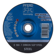PFERD TOOLS Schruppscheibe E 180x7,2x22,23 mm ZIRKON Speziallinie SGP STEEL für Stahl