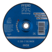 PFERD TOOLS Schruppscheibe E 230x7,2x22,23 mm Leistungslinie SG INOX für Edelstahl