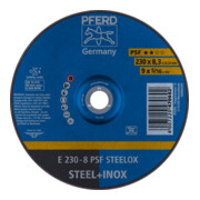 PFERD TOOLS Schruppscheibe E 230x8,3x22,23 mm Universallinie PSF STEELOX für Stahl/Edelstahl