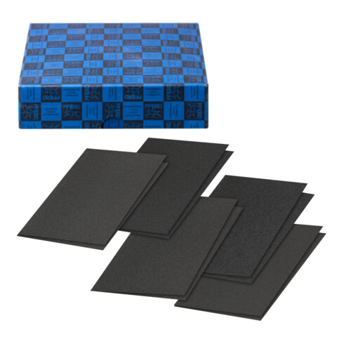 PFERD TOOLS Set 10-tlg. Gewebe Schleifbogen Korund 230x280mm BG BL A40,80,100,120,180 universell