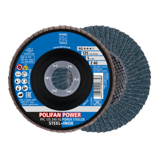 PFERD TOOLS Set 125 STEELOX PFC Z40 SG POWER EHT 1,0 SG